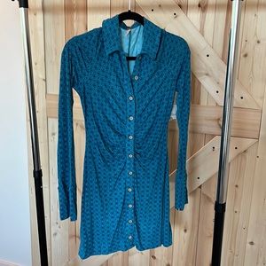 New Free People shayla blue mini dress small